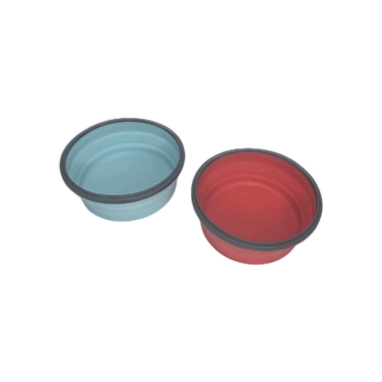 Sets of 2 Collapsible Silicone Food Storage Containers Bowls without Lids