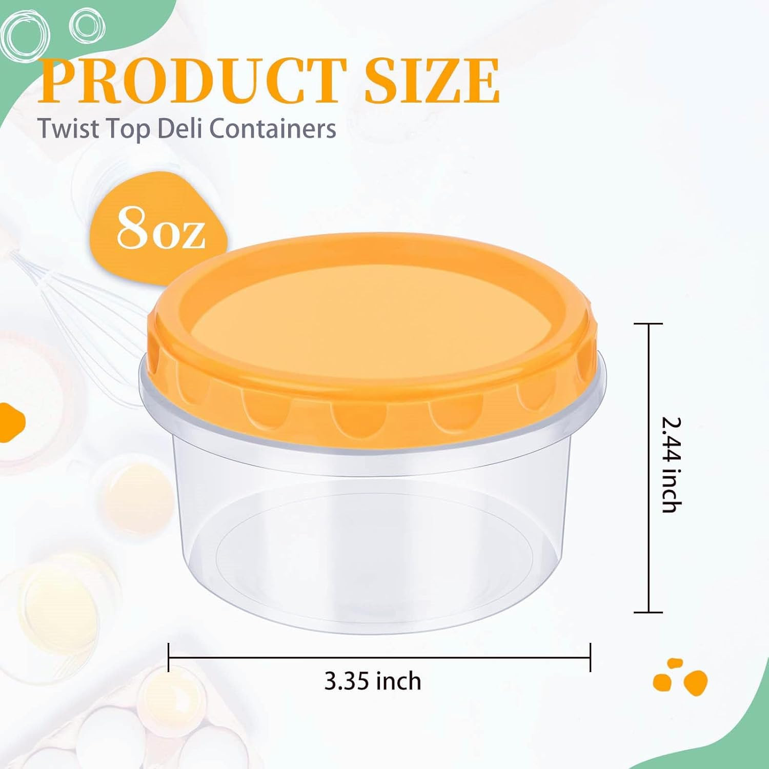 Reusable Small Freezer Containers 8 Oz Plastic Food Storage Containers with Scre