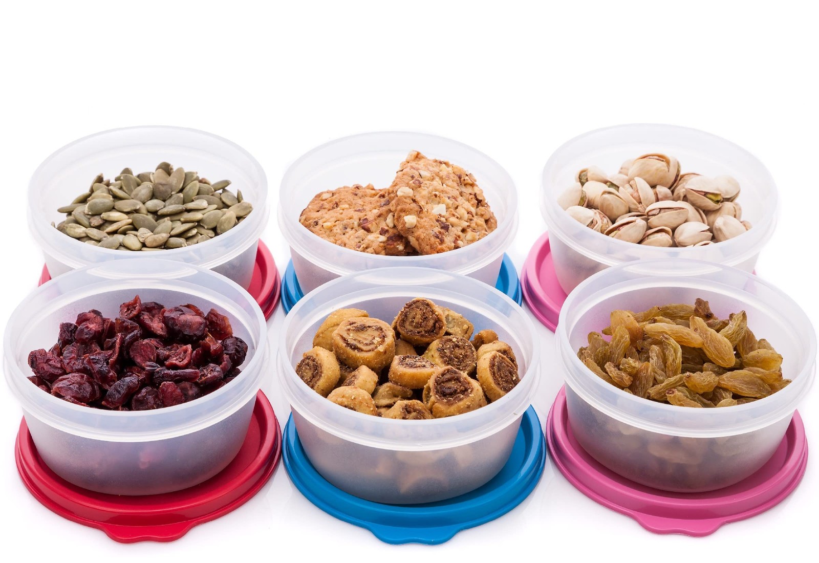Condiment Containers with Lids- 6 pk. 6.5 oz.Salad Dressing to go Small Food …