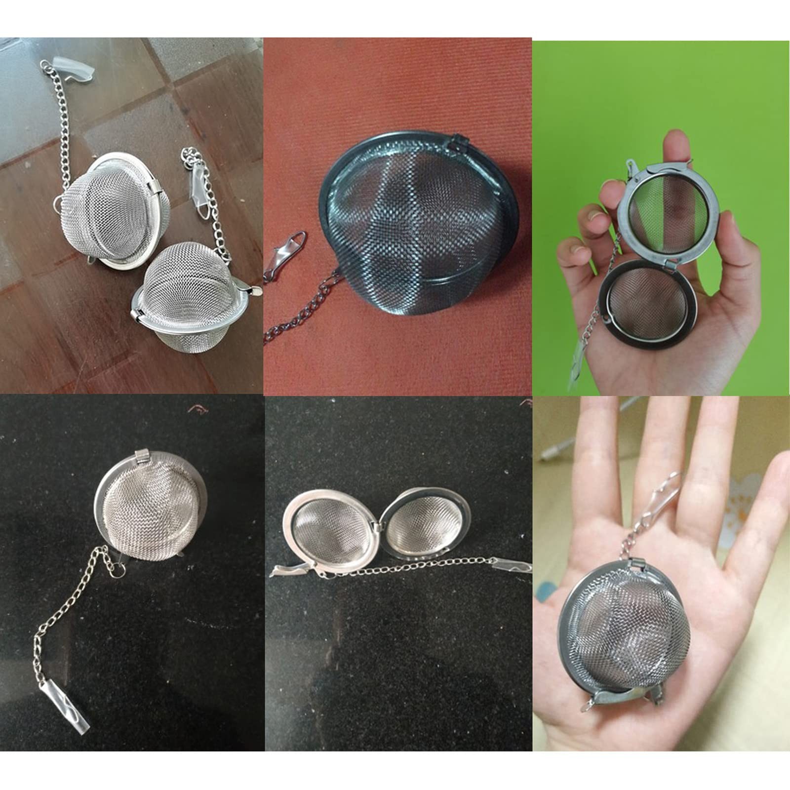 3PCS Premium Tea Infusers, Loose Leaf Tea, Upgraded 2.2 IN, Silver