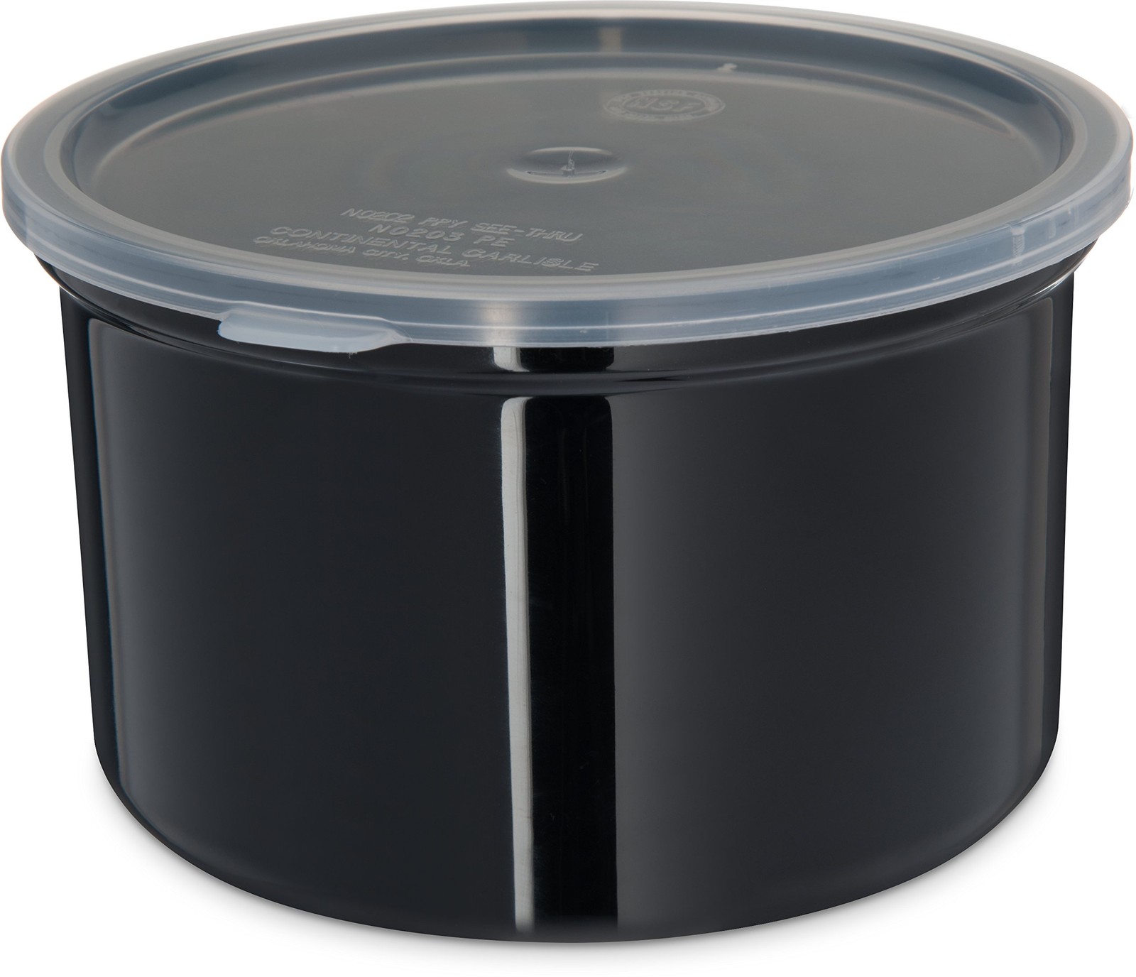 1.5 QT Classic Round Storage Container Crock With Lid For Kitchen Black Pro