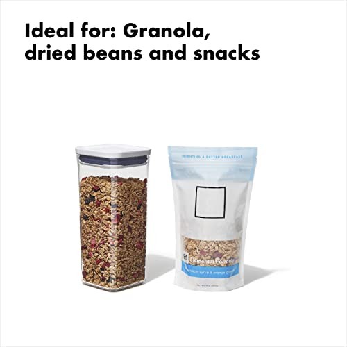 OXO GOOD GRIPS POP CONTAINER AIRTIGHT SMALL SQUARE MEDIUM 1.7 QT – TRANSPARENT