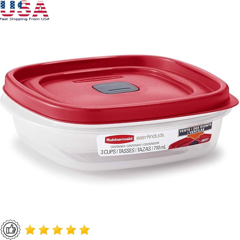 Microwave Safe Food Storage Containers W/ Vent 3 Cup BPA Free Set of 4 New