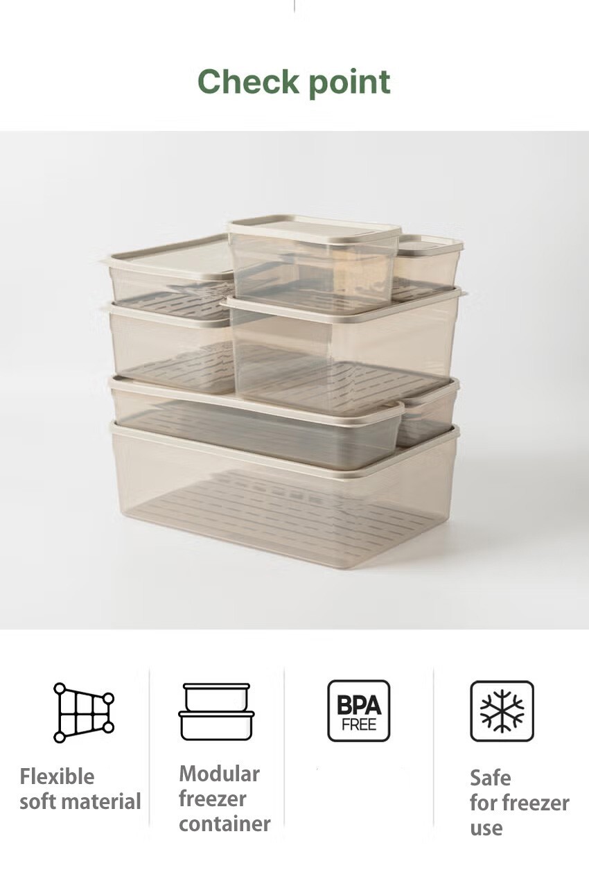 Flexible Storage Container 250ml Gray Modular Freezer Safe BPA Free Korea 10pack