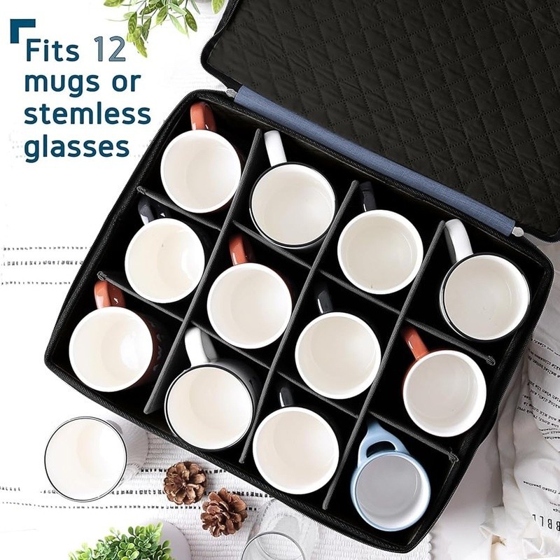 China Storage Containers Dish Organizers Padded Protectors W/ Handles Dinnerware