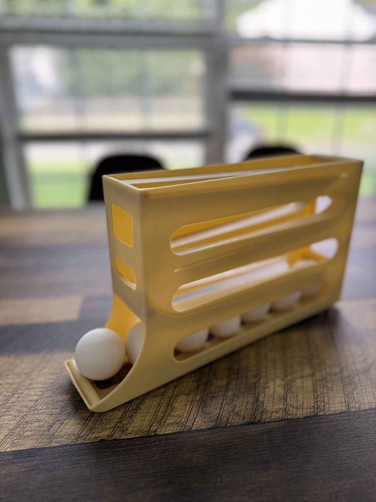 4-Tier Roll down Refrigerator Egg Dispenser Auto Rolling Egg Holder Storage Rack