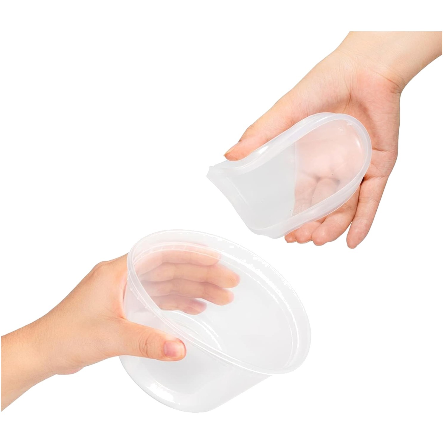 50-Pack 16 Oz Deli Containers with Lids – Clear, Leakproof