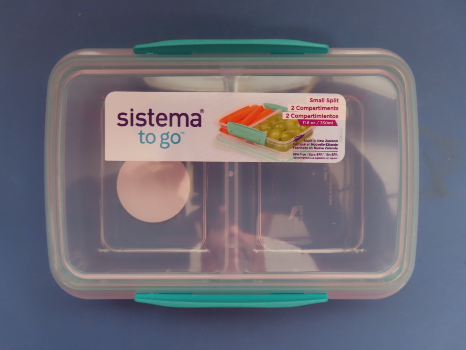 Sistema Small Split 11.83 ounce storage container. #2151853 2 compartments NEW