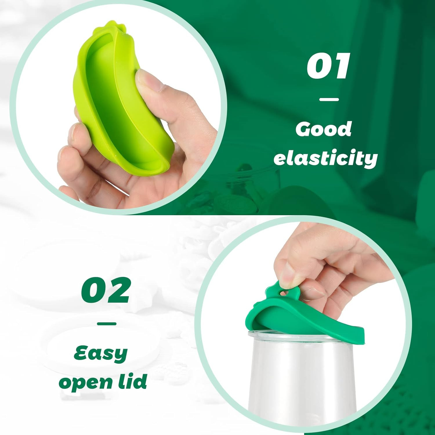 27 Pcs Oui Yogurt Jar Lids Silicone Bamboo Wood Clear Plastic Container