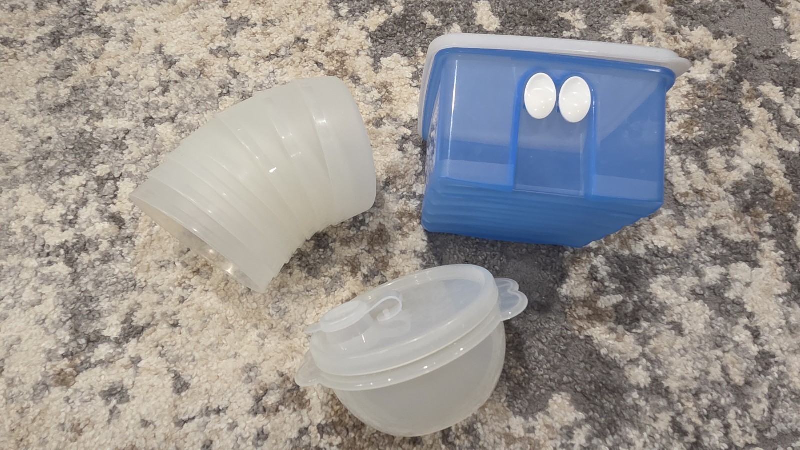 7 TUPPERWARE Little Wonders 1286 Clear Round Storage Bowl 4.25” & 2514A 16oz Lid