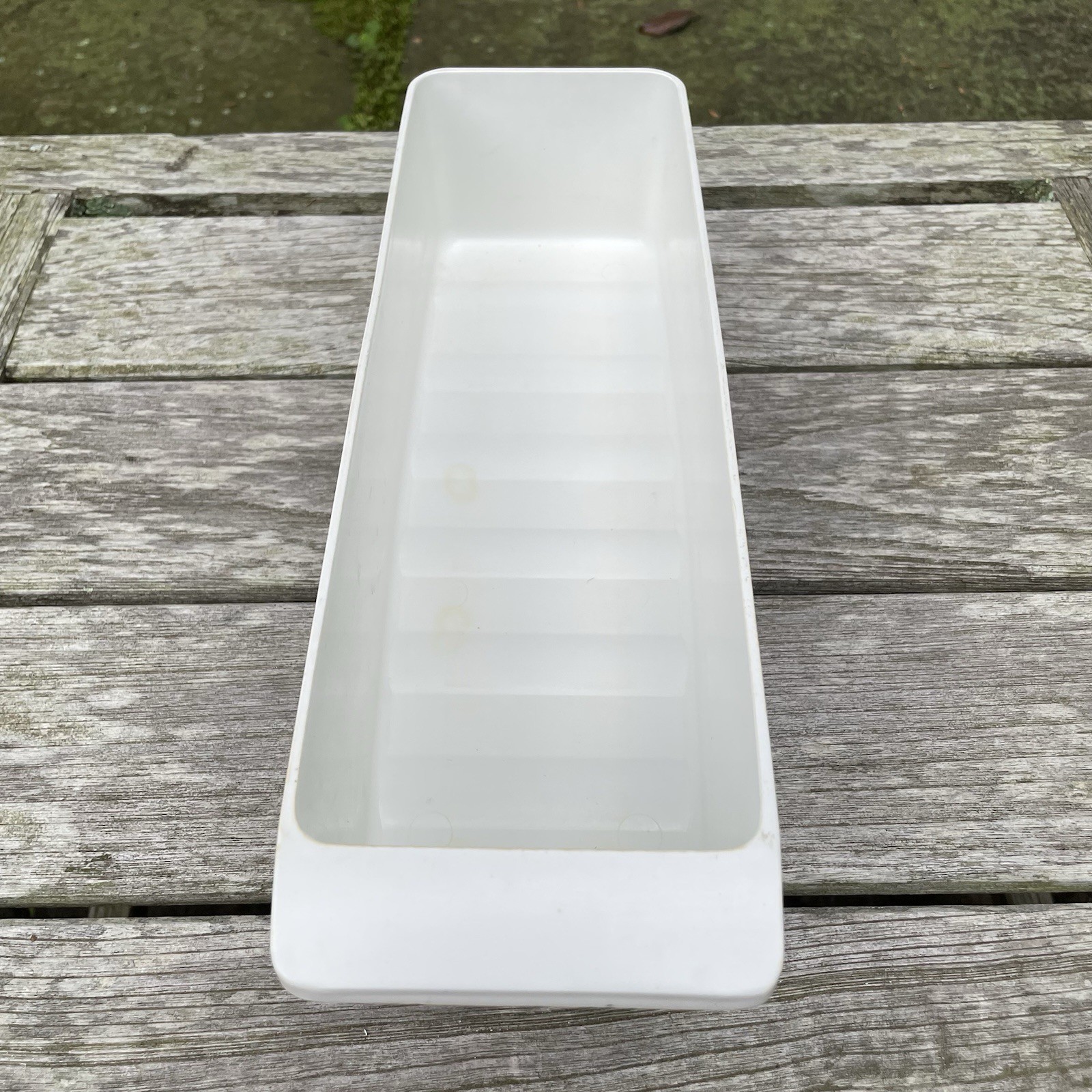 Vintage Refrigerator Bin Storage Tray MCM Plastic Egg Holder White 1970s