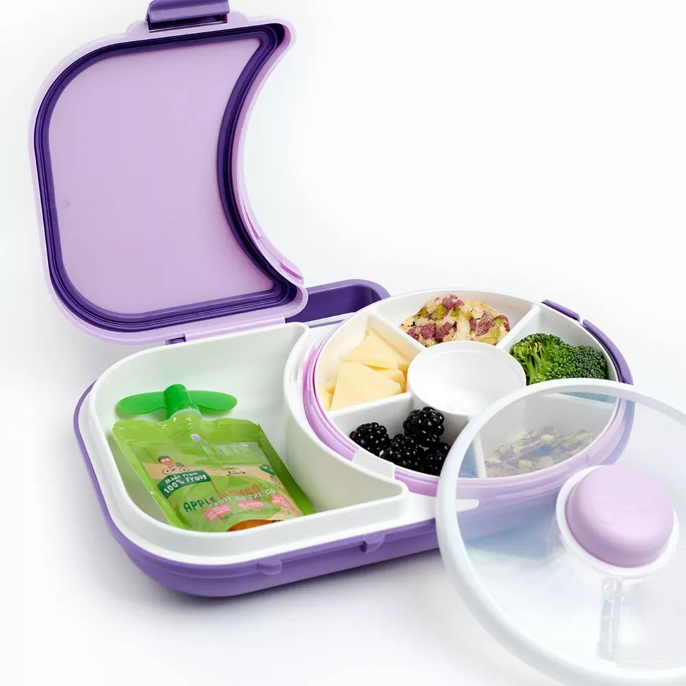 GoBe 2-in-1 Lunchbox With Original Snack Spinner – Purple 8603PU