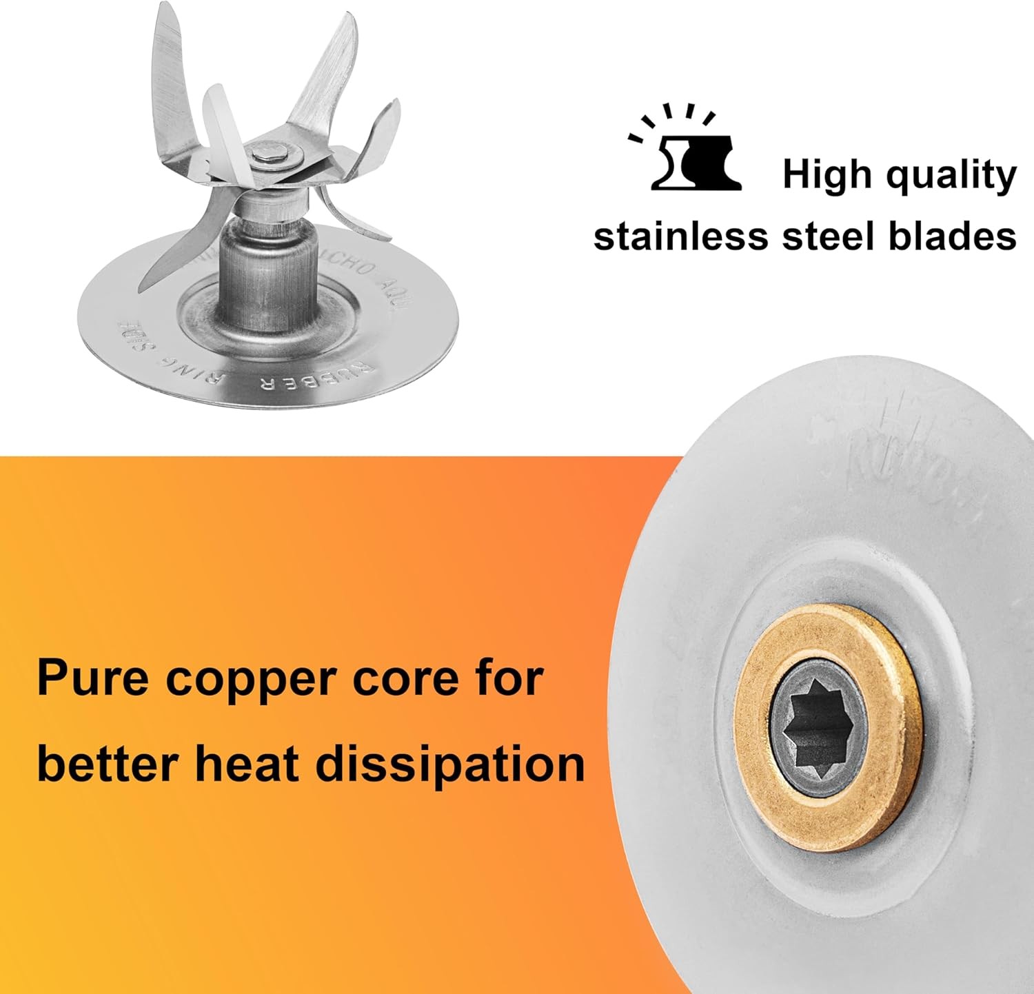 Blender Replacement Parts for Oster Blender – 6-Point Stainless Steel Blade With