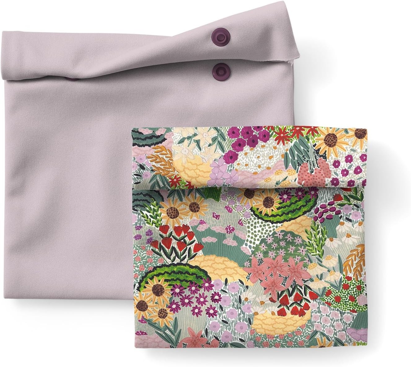 Esembly Snack + Sammy Pouches – Reusable One Size, Botanic Gardens Amethyst