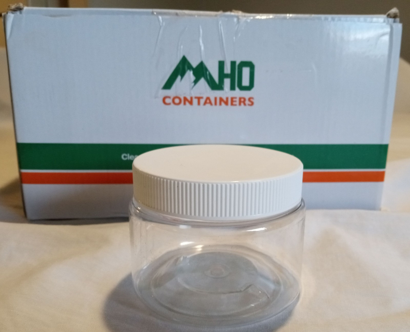 MHO Clear Plastic containers Set Of 12 5.75 FL Oz Brand New