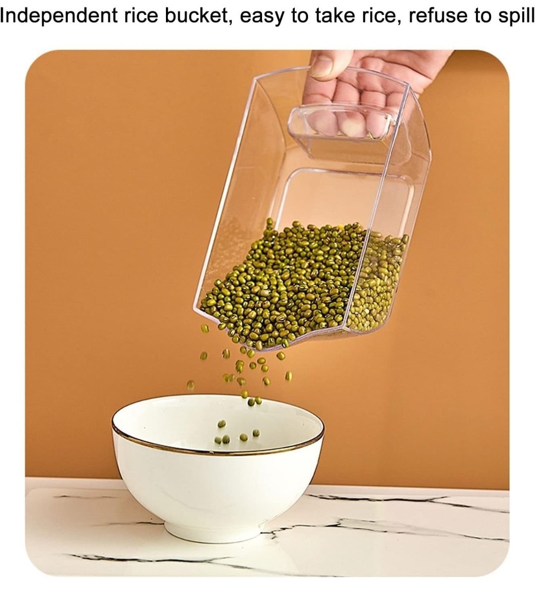 6-Grid 360° Grains Dispenser Rotating Rice Dispenser Storage Container 13lbs