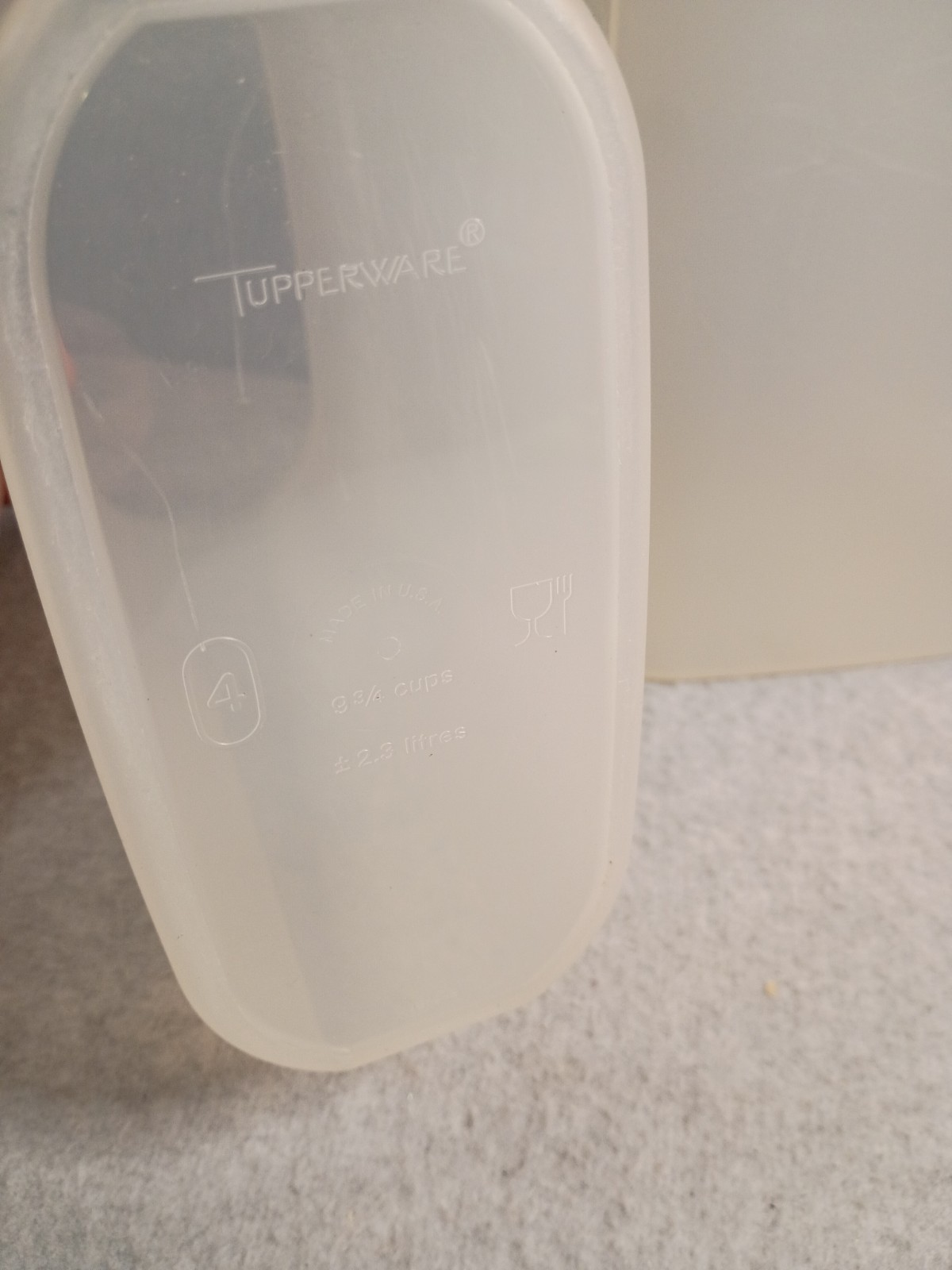 VTG Tupperware Containers Modular Mates, #4, 9 3/4 Cups, w/o Lids, Set of 2