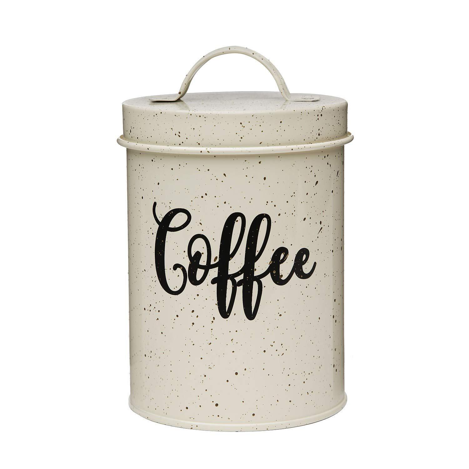 Amici Home Maddox Collection Metal Canister, Coffee, 44 oz – Speckled Cream