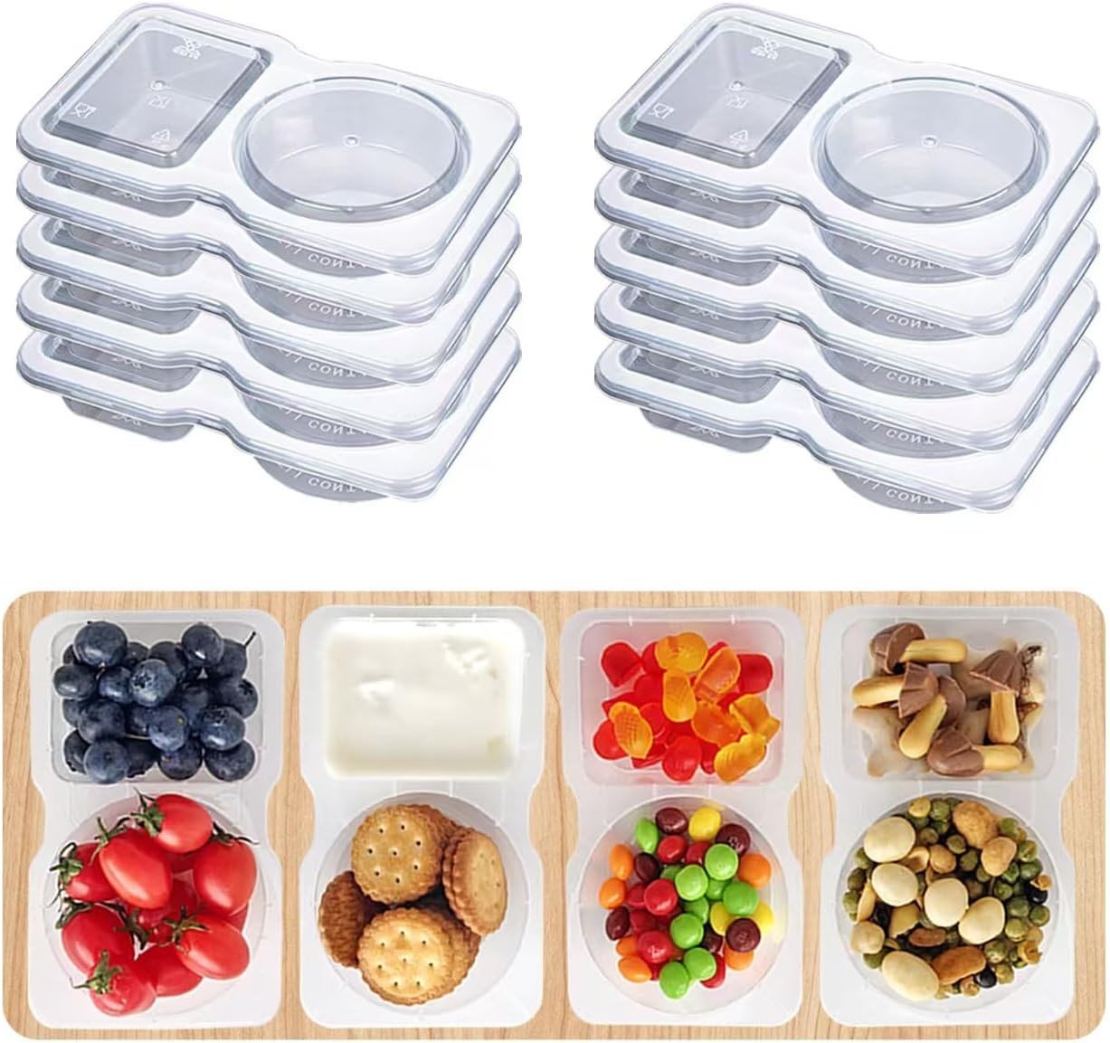 10 Piece Reusable Snack Containers Set