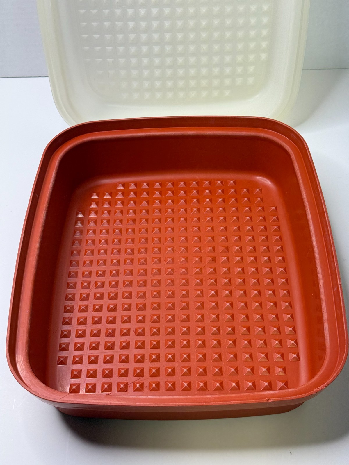 Tupperware Container #1294 Paprika Red 12×10 Meat Marinade Keeper Storage