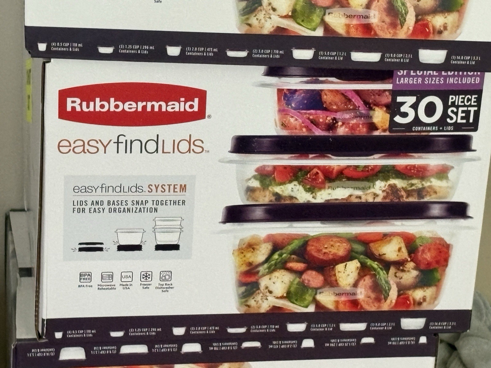Rubbermaid 30pc Food Storage Set with Easy Find Lids – LIMITED EDITION AMETHYST