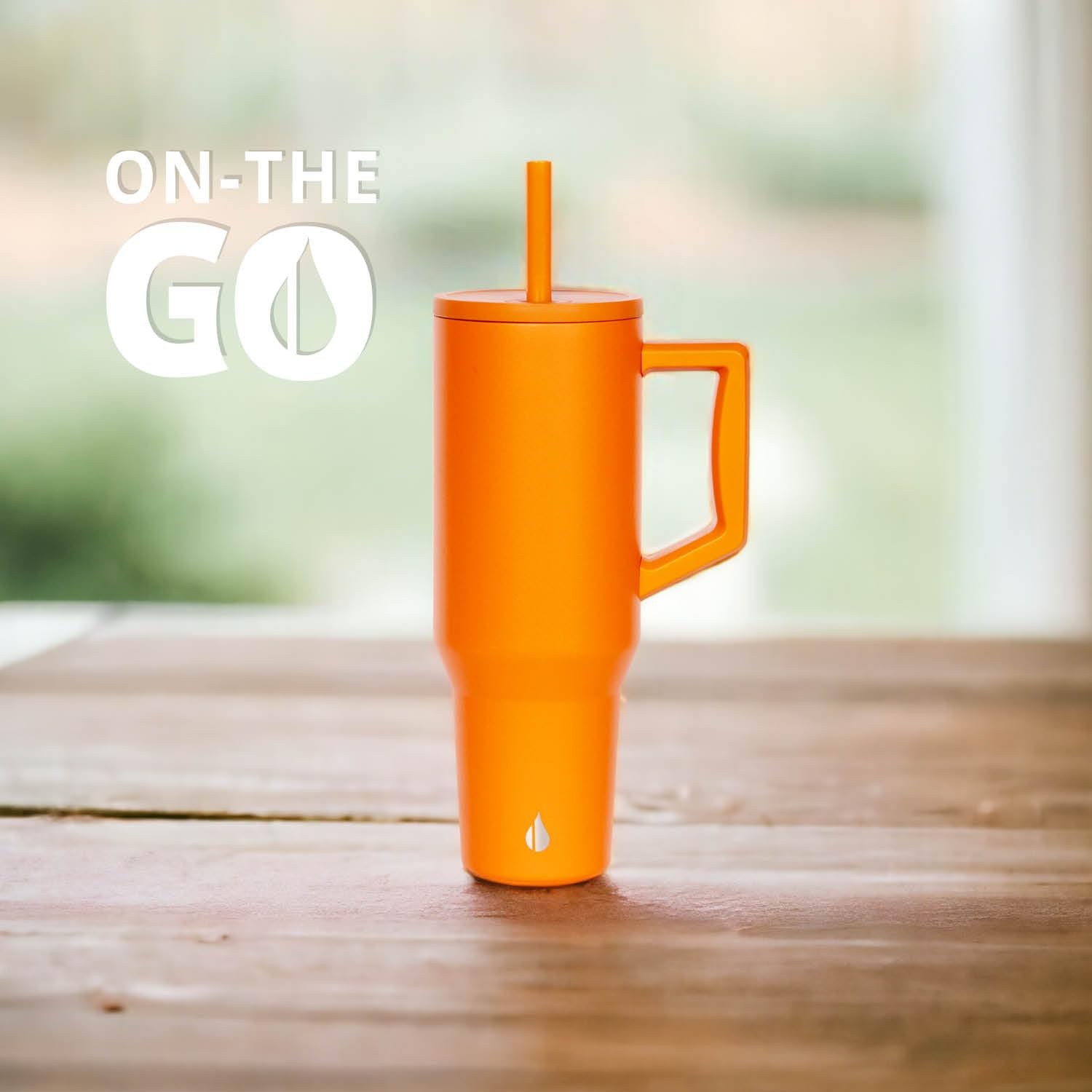 Elemental 40 Oz Tumbler Handle And – Insulated Stainless Steel Commuter