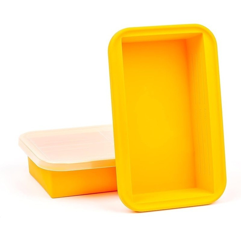 Silicone Freezer Containers Reusable Stackable Food Storage Trays BPA Free New