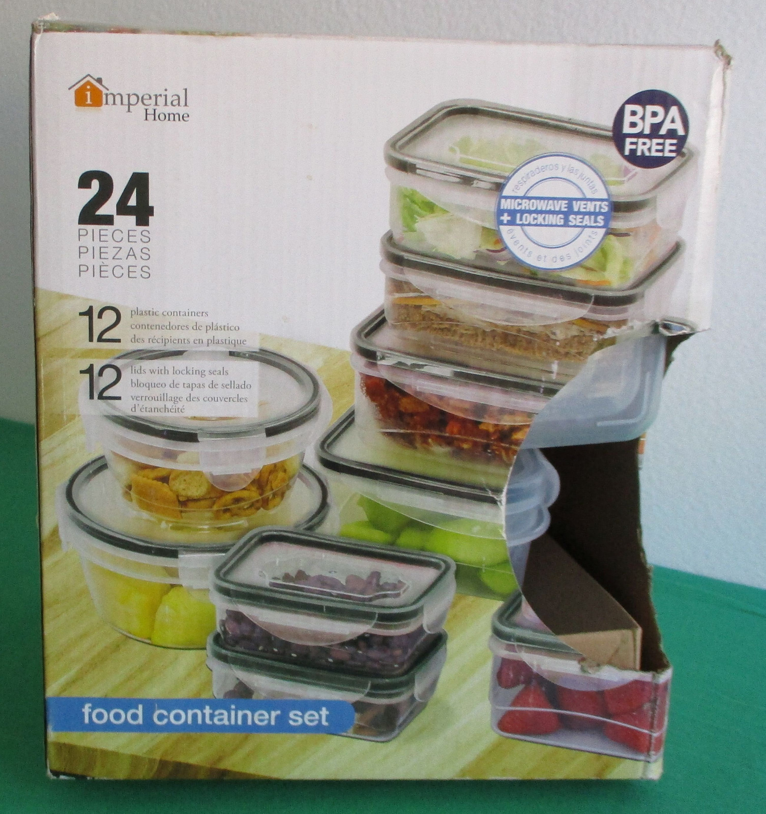12pc Airtight Food Container Set Storage Lock Seal Lids Vent Leak Proof BPA-Free