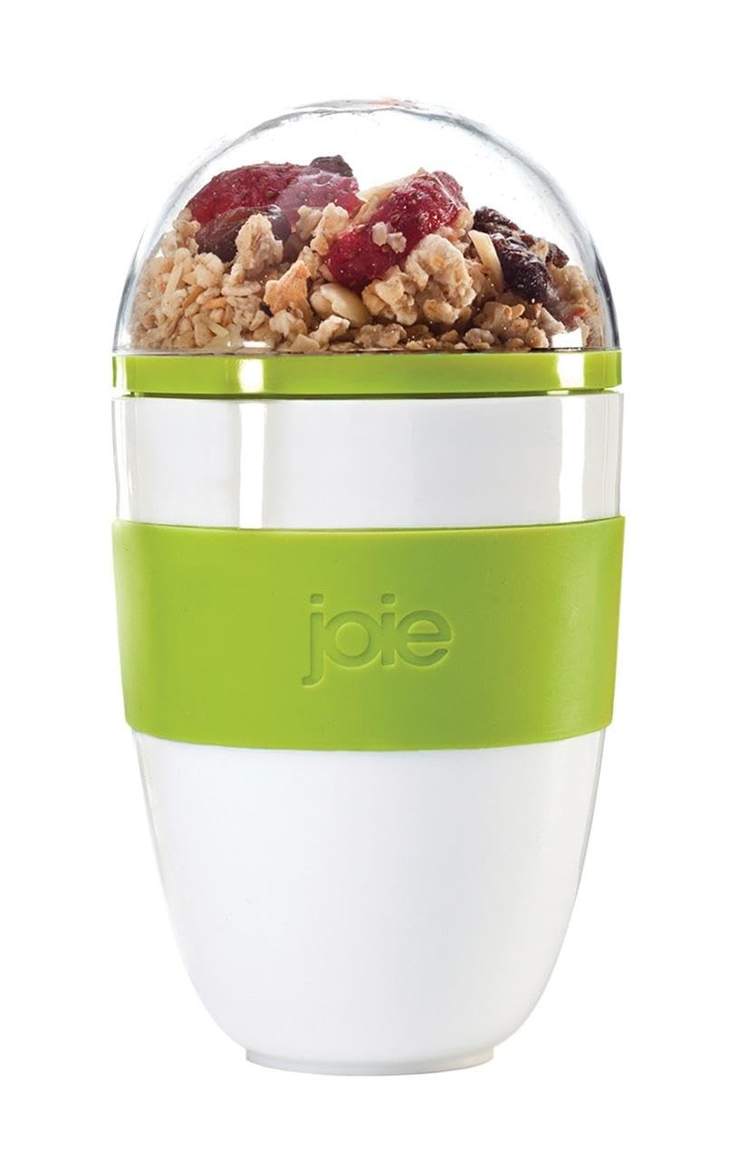 Yogurt On The Go Portable Cup with Snap-On Spoon, Reusable Container with Sep…