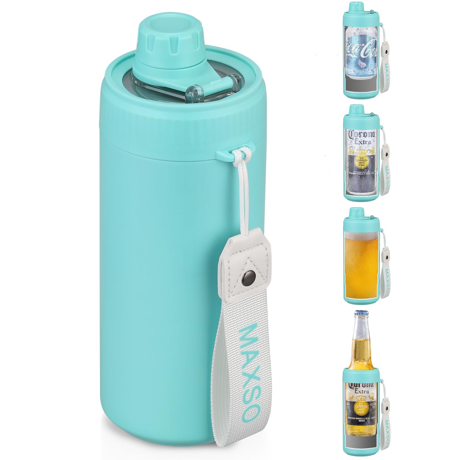 MAXSO Sealed Can Cooler Fizz Lid for 12oz Regular, Slim, Skinny Cans & Thermal B