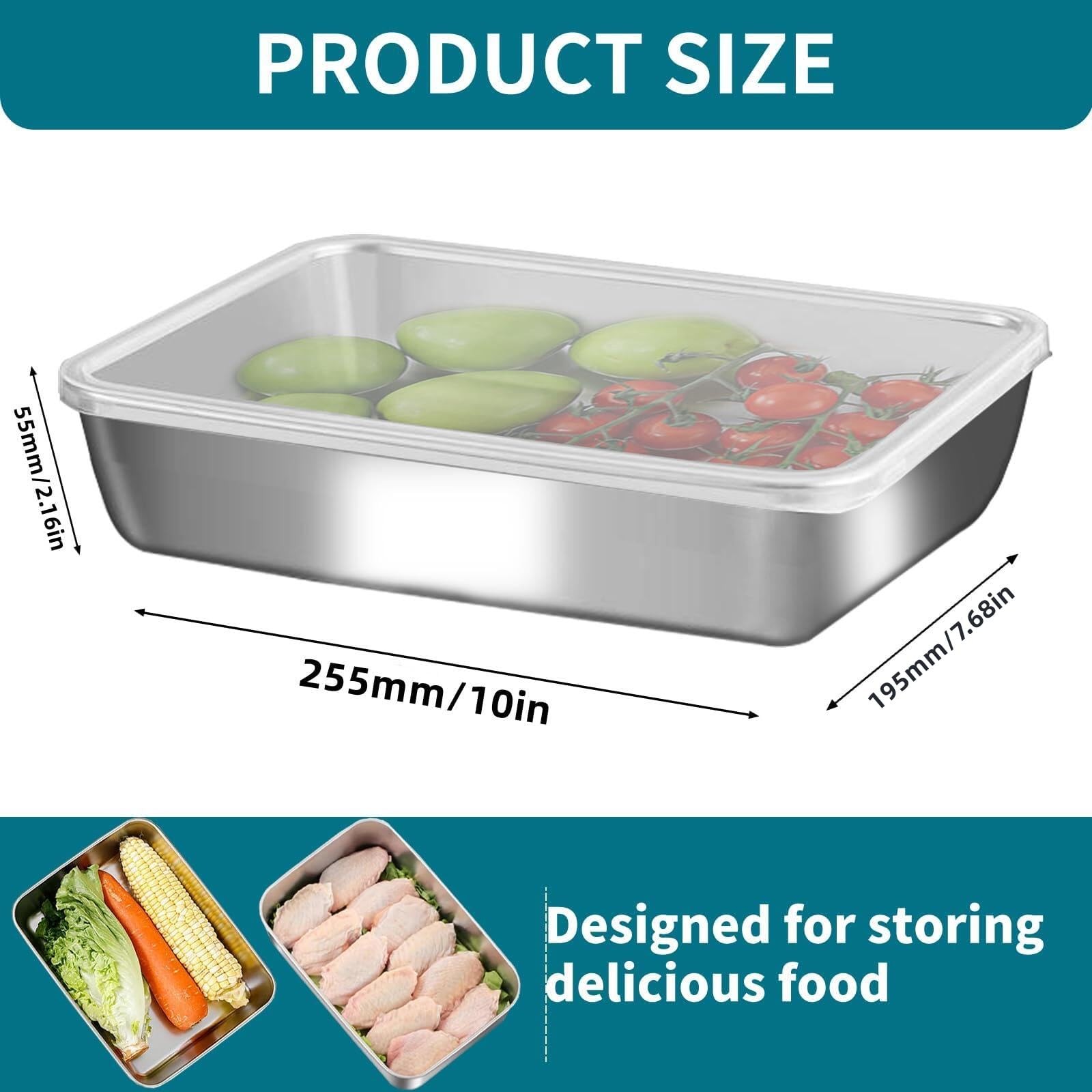 GIUOIDUO stainless steelFood Storage Containers setsstorage box with lidfreez…