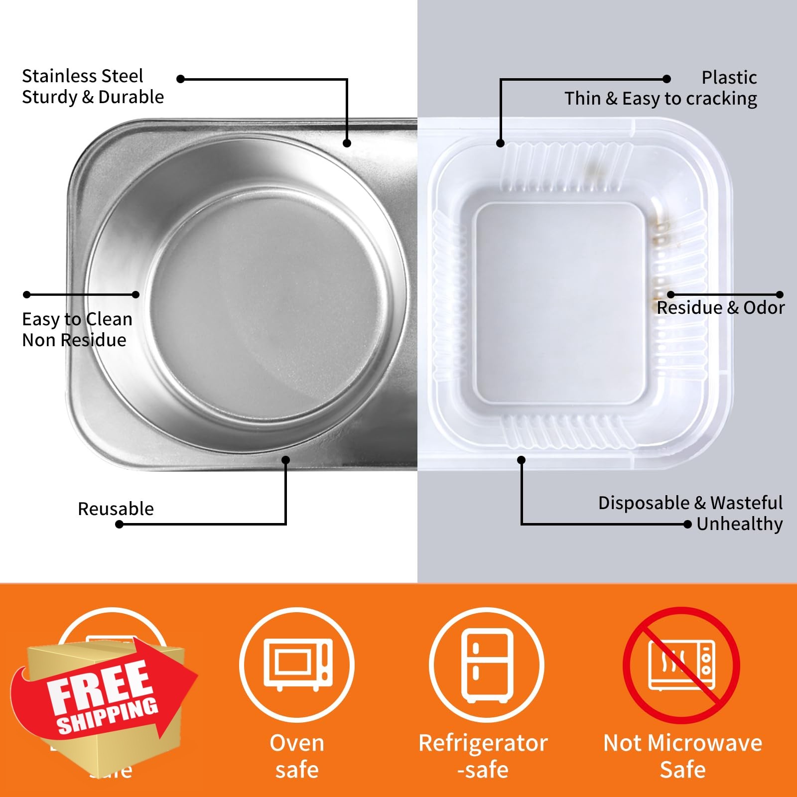 Eiyisem 13oz Snack Container Orange 1 Pack