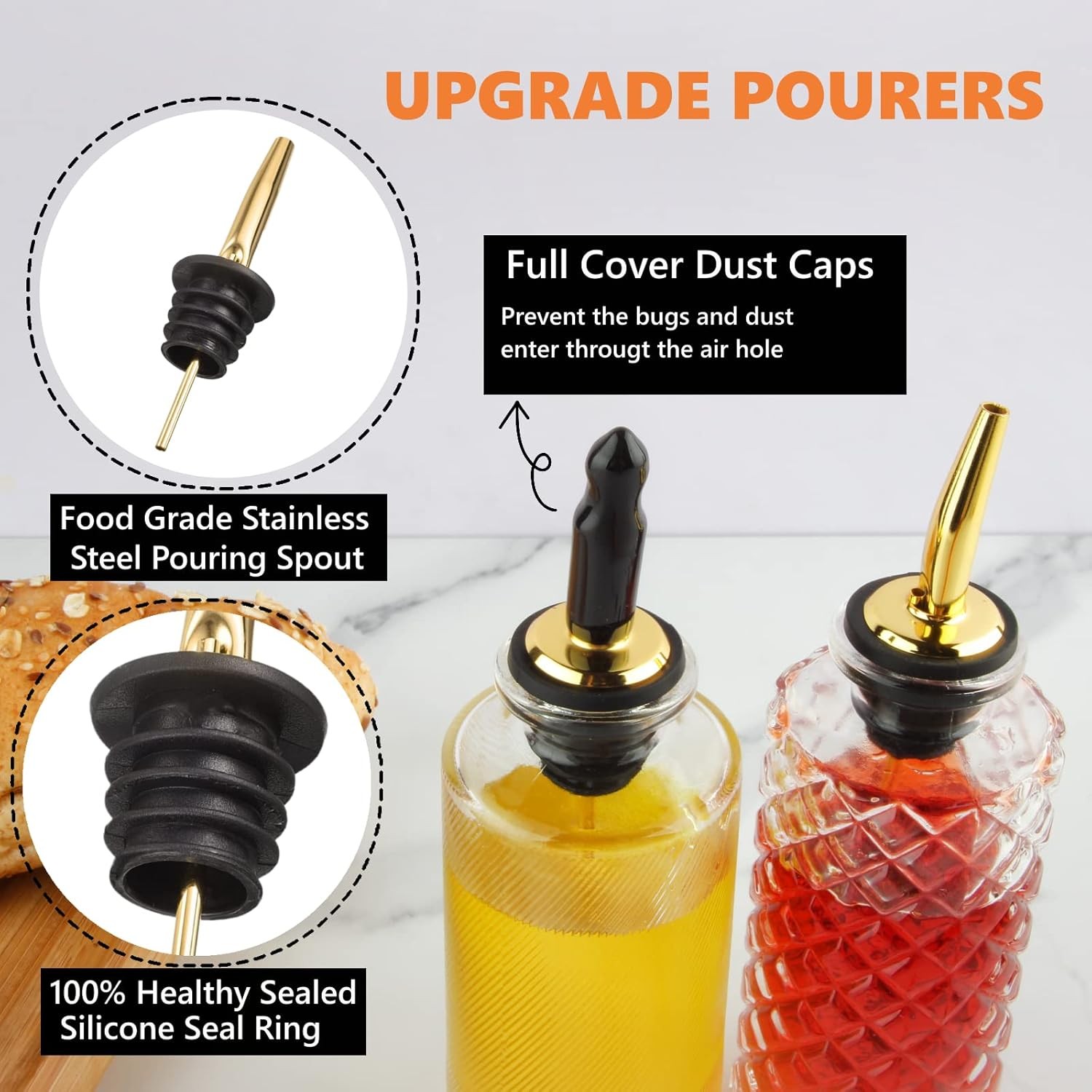 Syrup Dispenser Bottles Set 3 Packs 5 OZ Simple Small Syrup Bottles (3 Pack)