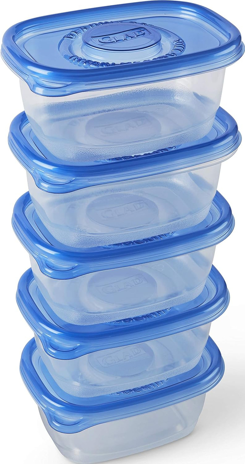 ware Medium Rectangle Food Storage Containers with Lids, BPA Free Plastic for So