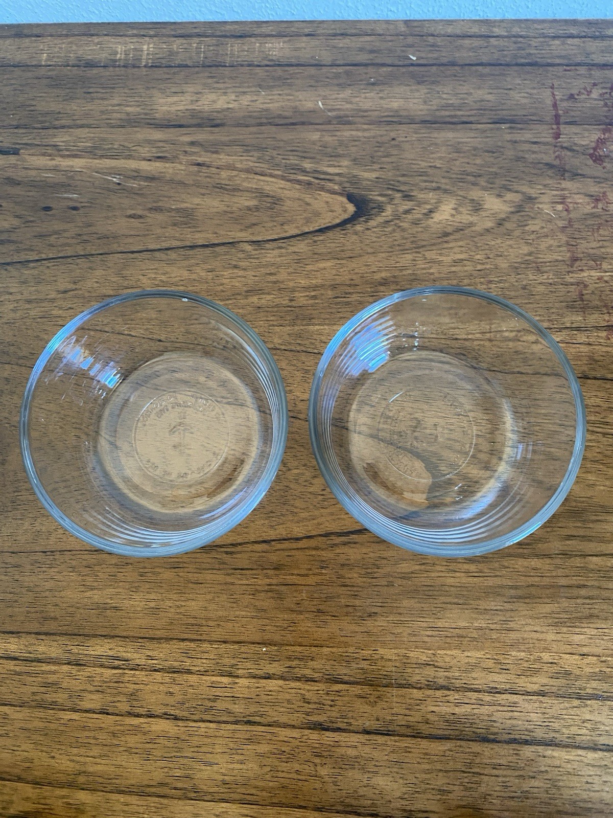 Anchor Hocking 2 Cup Round Clear Glass Bowls w/ Red Snap Lid 3pc Set
