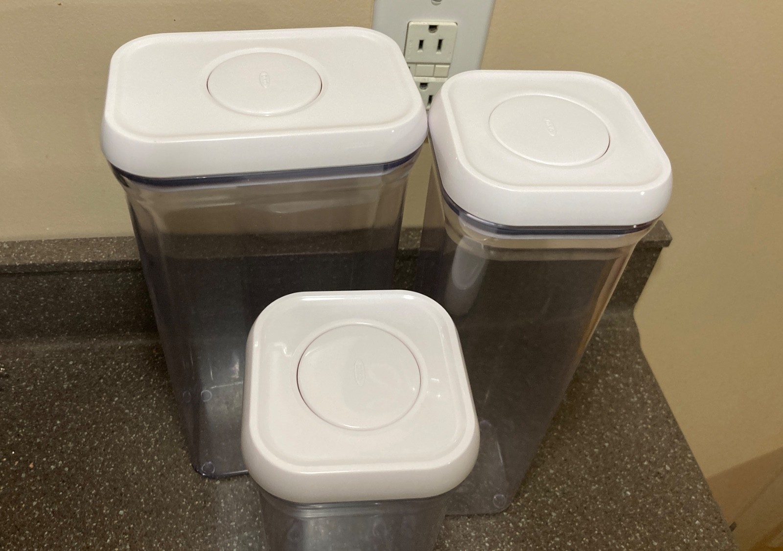 OXO Good Grips Original POP Container Set 3 White Airtight Storage