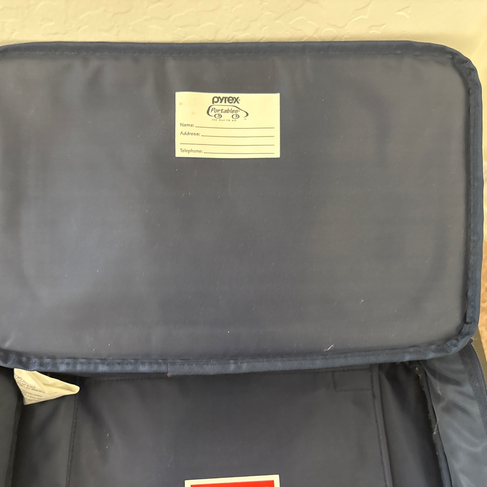 Pyrex Portables Casserole Carrier The Way To Go Bag Blue Bag Only 14×8.5×3