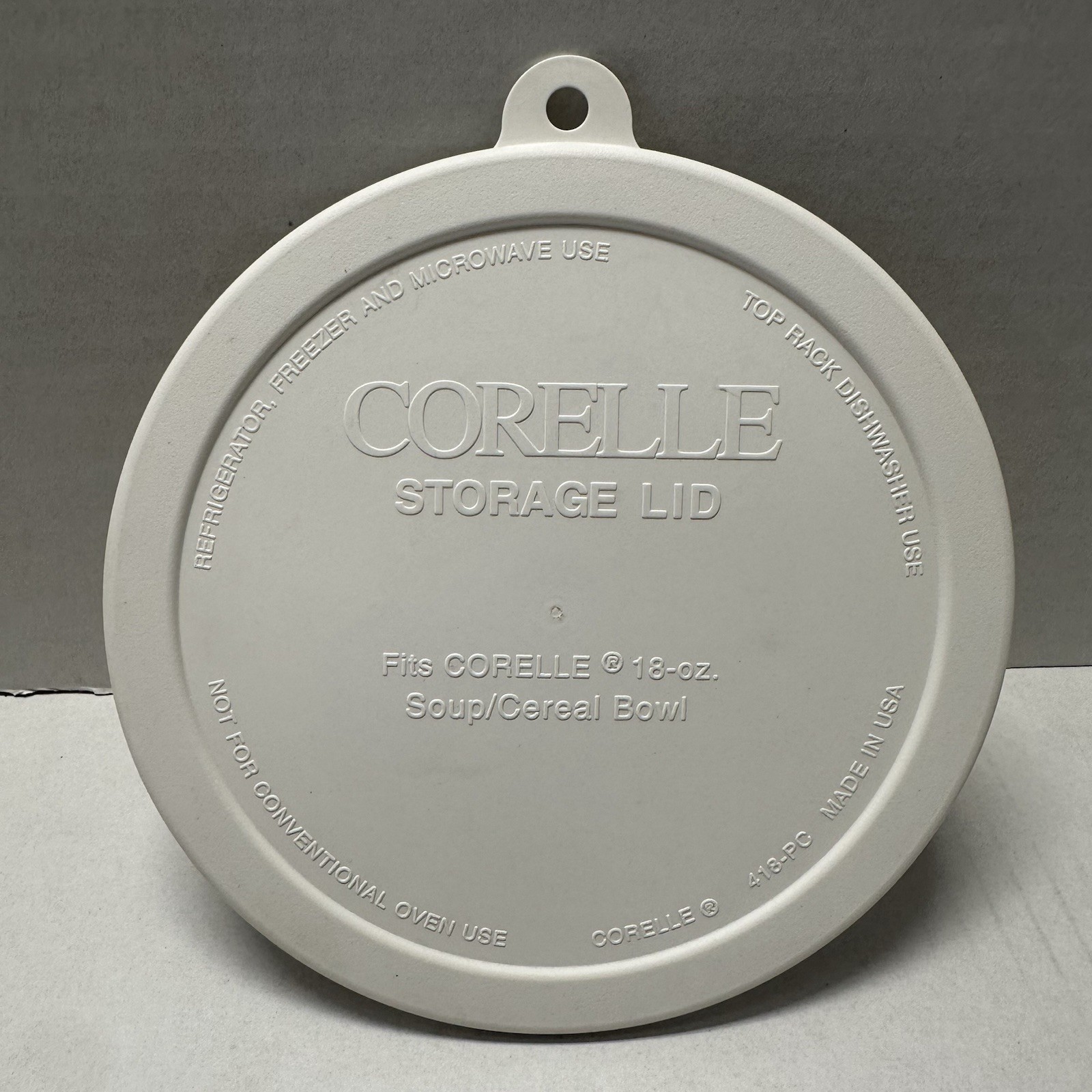 Corelle Plastic Storage Lids for 18 oz Soup Cereal Bowl 418 PC 6-1/4″ USA Made