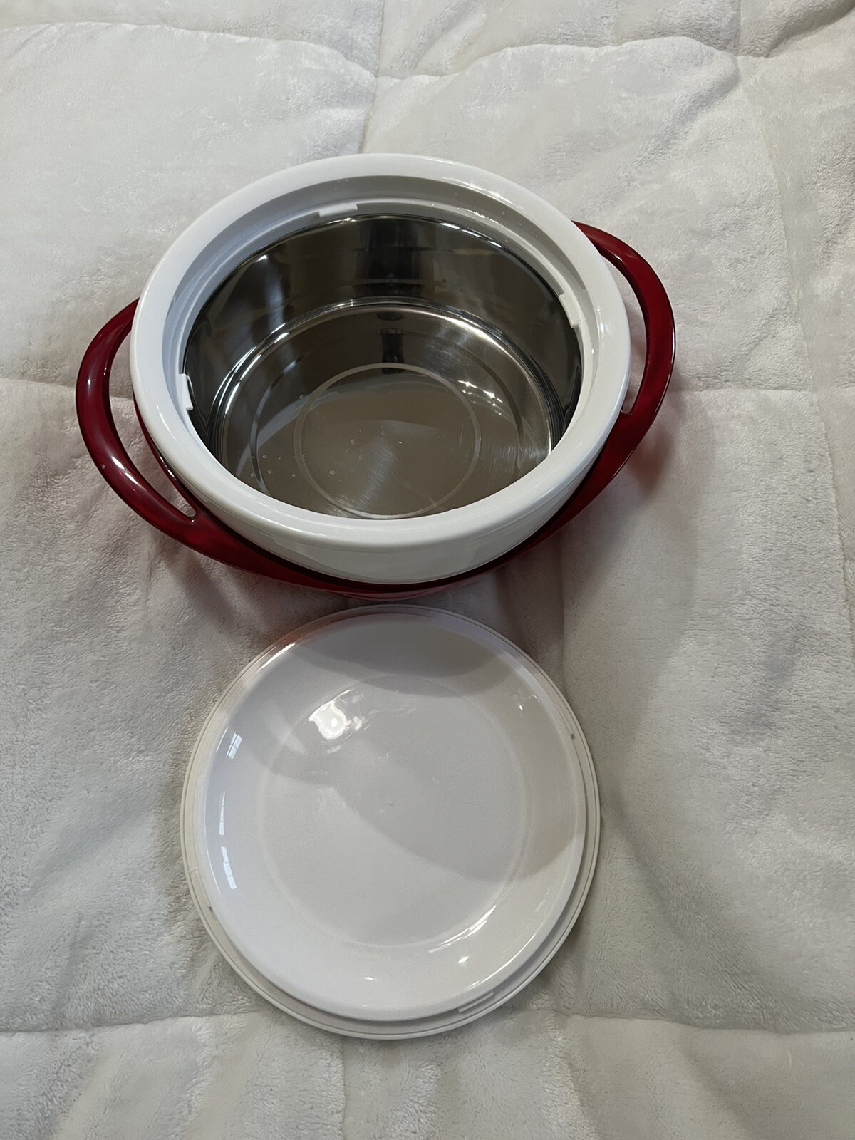 Pinnacle Tokyo Plast Thermo Insulated Food Bowl Red & White