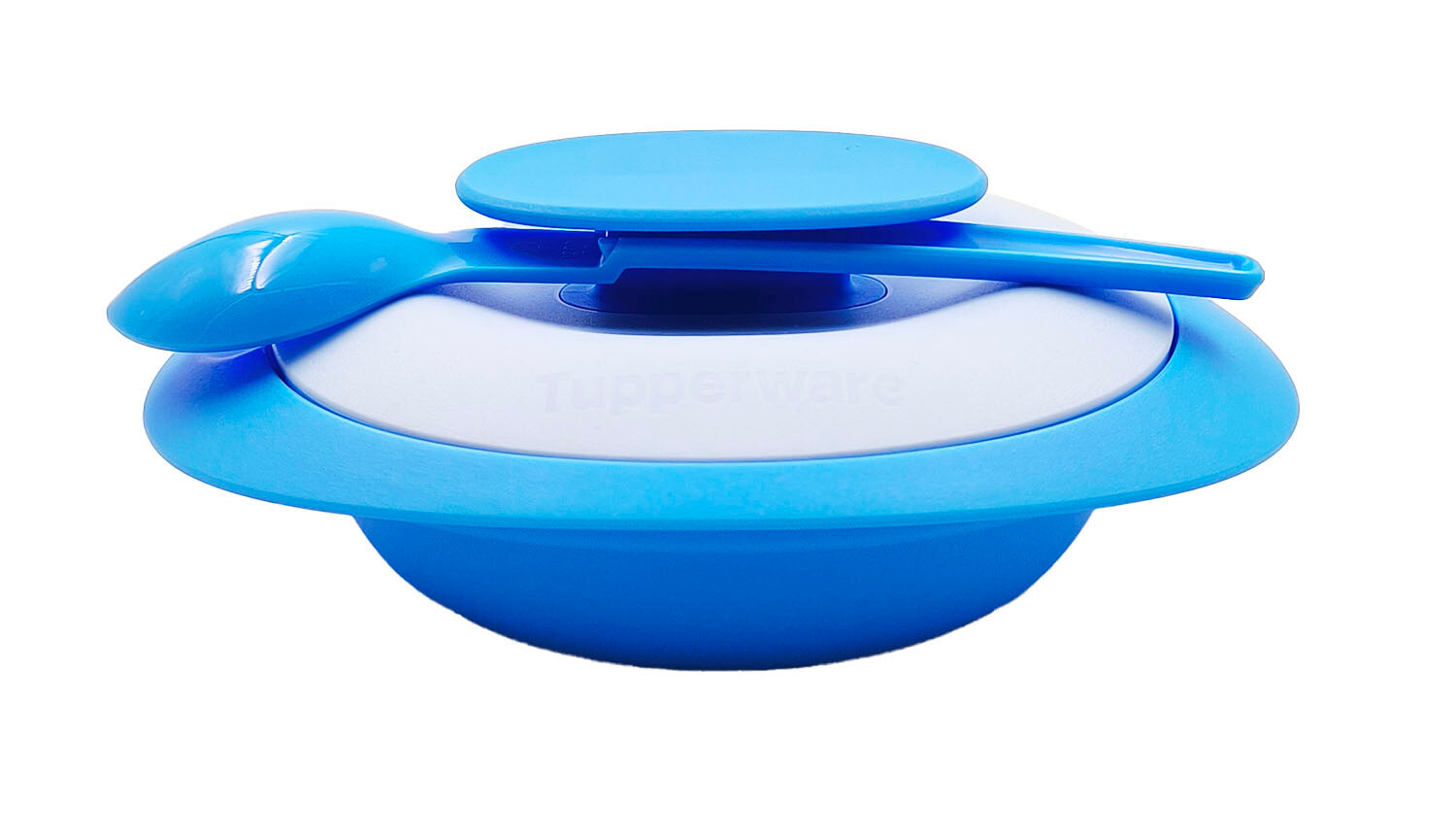 Tupperware Light Blue Plastic Sambal Dish 110ml (2) Set With Spoon Set