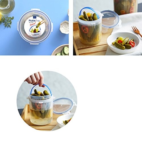 LOCK & SPECIAL Airtight Pickle Container (Large) Large, Transparent White