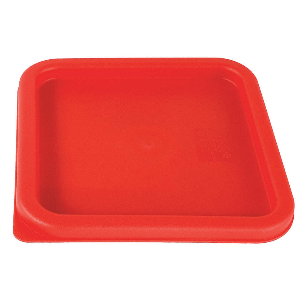 CRESTWARE SQCL68 Container Lid,9 in L,Red 45GK88