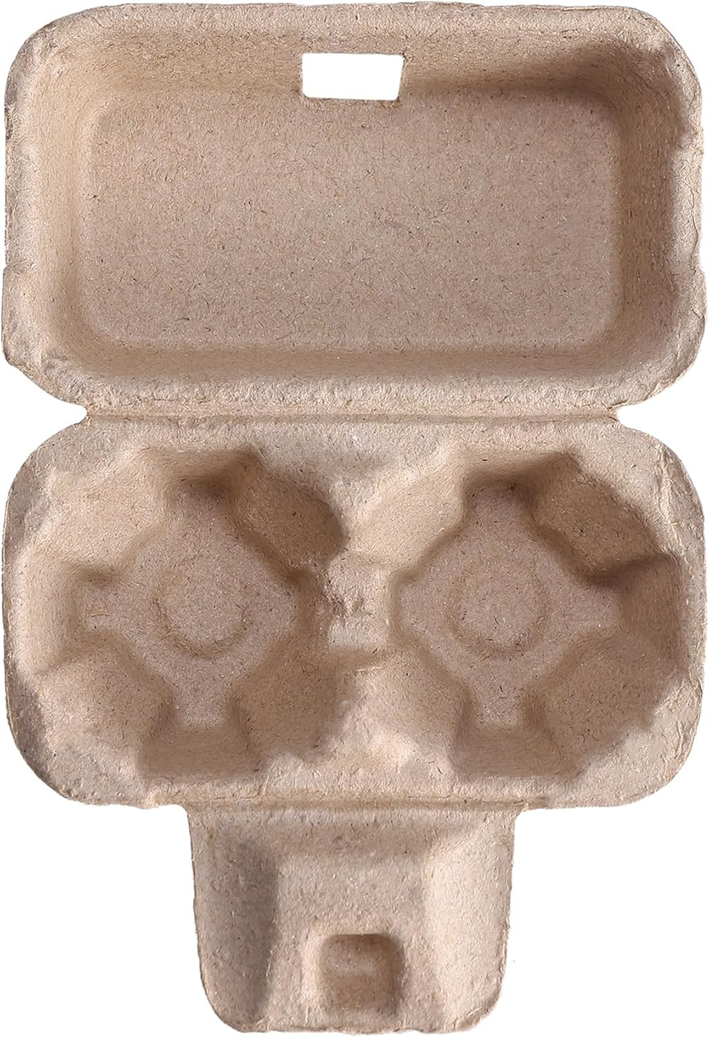 100 Pack Egg Cartons Bulk Pulp, 2 Cell Containers Vintage Easter Style, 1/6 Doze