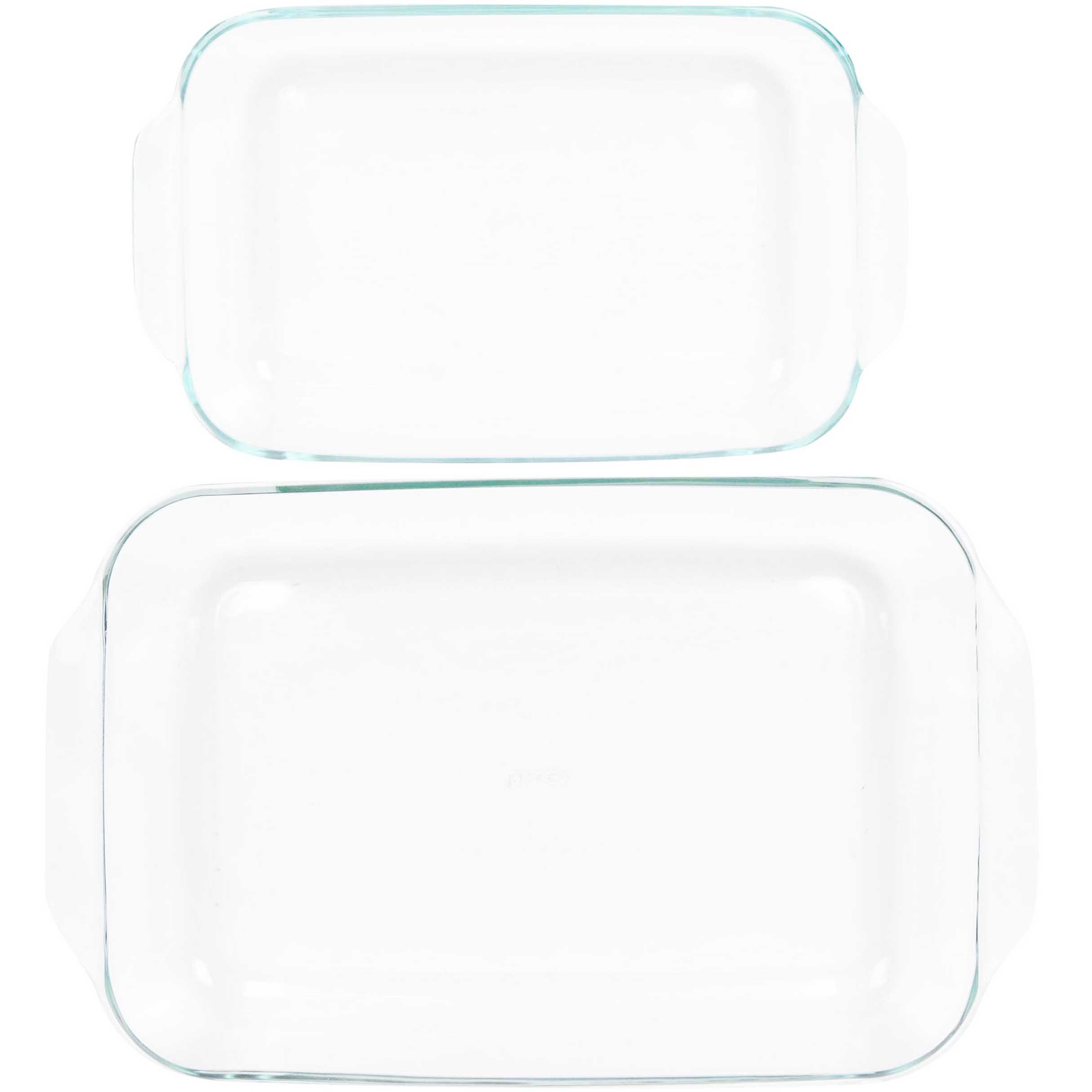 Pyrex (1) 233 3qt & (1) 232 2qt Rectangle Glass Casserole Baking Dish