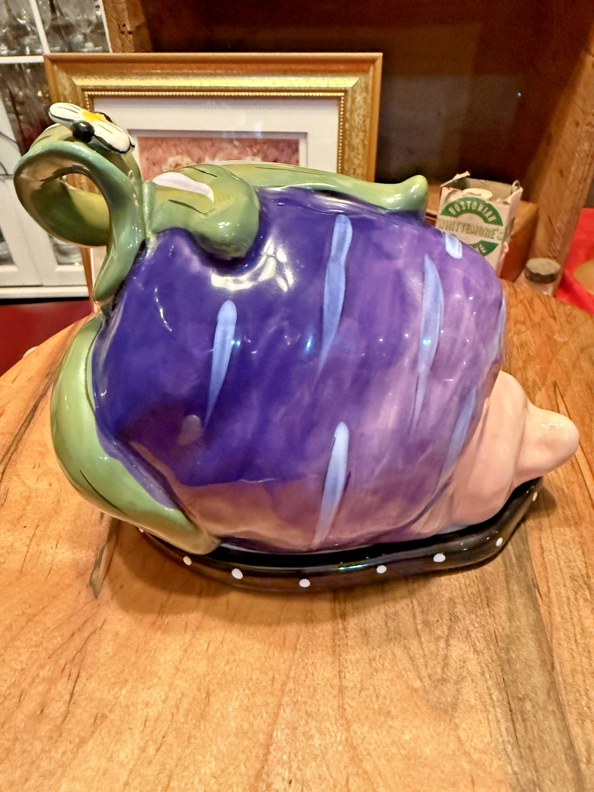 2011 BLUE SKY Heather Goldminc Ceramic Art Pottery Eggplant Collectible