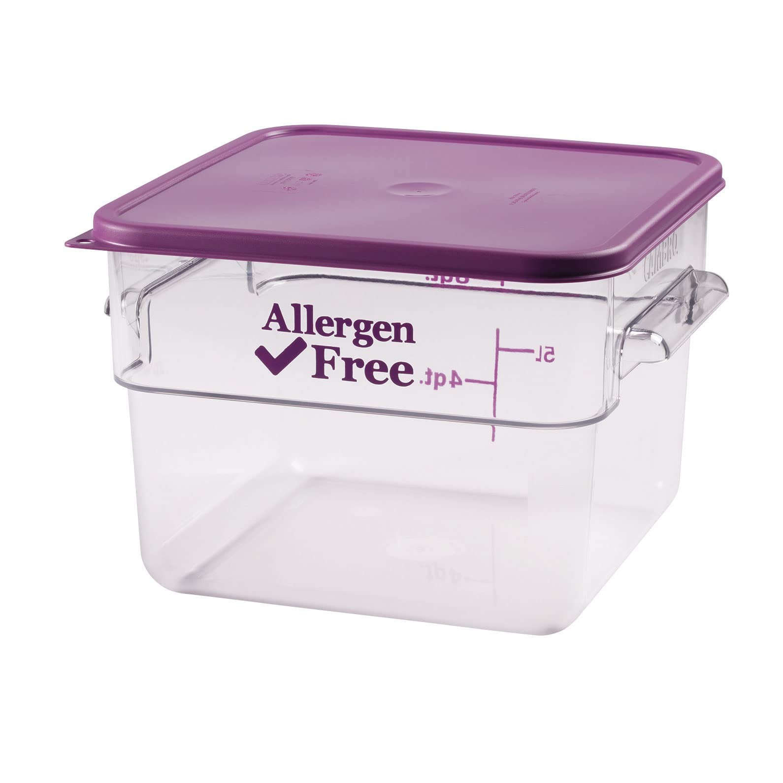 12SFSCW441 12QT Allergen-Free Clear Graduated Camsquare