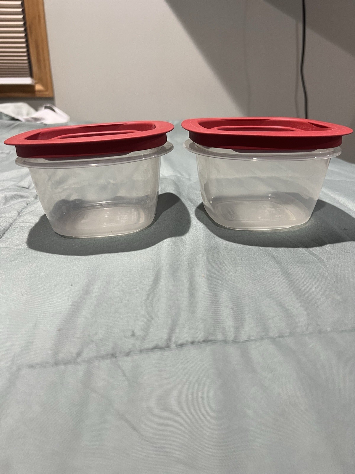 Lot Of 2 Rubbermaid Containers 7J57 With Snap Lids 2 Cup Each