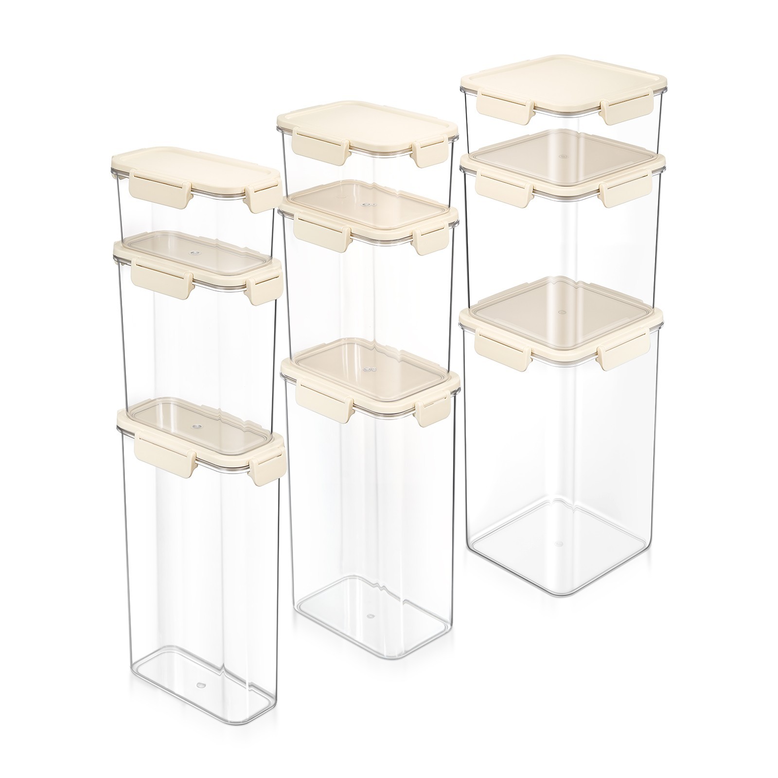 Sorbus 9-Pack Food Storage Container Set – For Storing Rice, Beans, Sugar