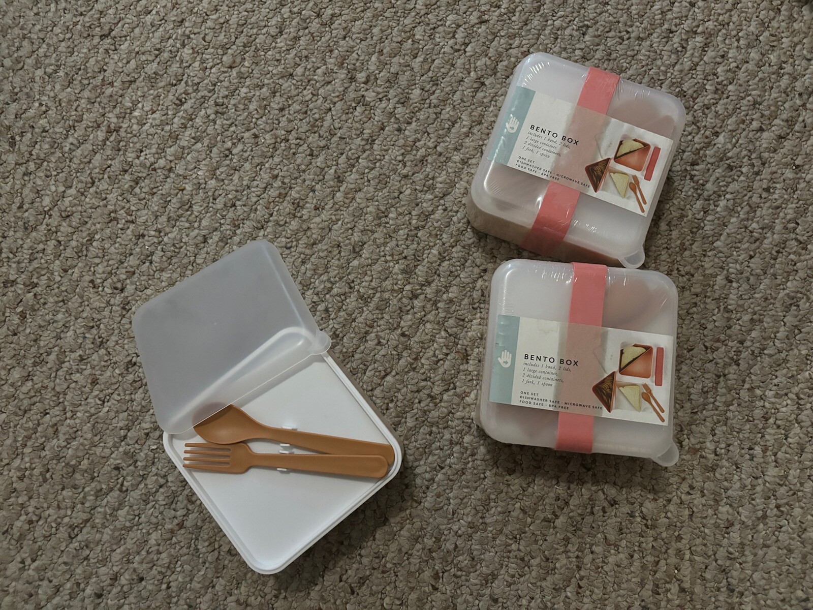 Bento Boxes Divided Containers 6 Pieces – 3 Sets