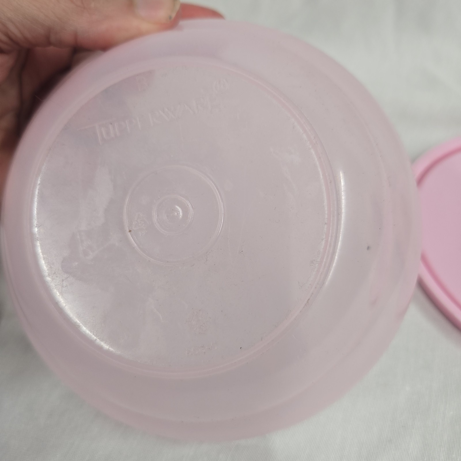 Tupperware Pink Round Plastic Bowl & Snap Lid Set, 7 oz (2-Piece)